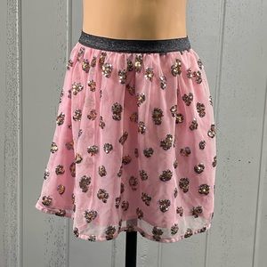*Cat & Jack Girl's Pink Sequins Tutu Skirt Sz 10/12